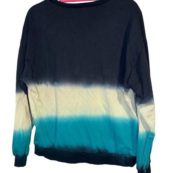 Lea & Viola Color Blocked Tie Dye Sweatshirt Size M - Picture 9 of 9